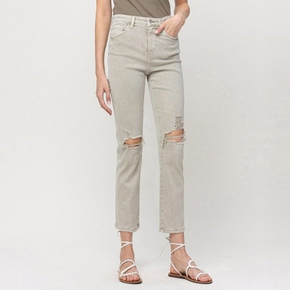 *NEW* Vervet by Flying Monkey Super High-Rise Slim Straight Jeans - Picture 6 of 13